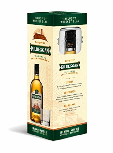 Kilbeggan Traditional Whiskey - Irish Glas - Mit